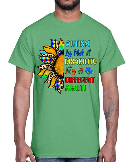 Autism is not a disabilitu its a different abiliti- autism- Cotton Tee