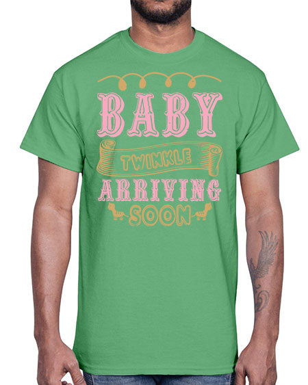 Baby Rwinkle arriving soon Style 30#- baby shower- Cotton Tee