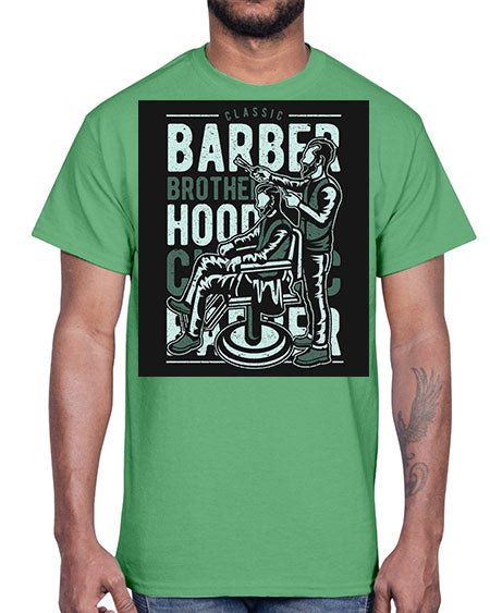 Barber Brotherhood587#- barber- Cotton Tee
