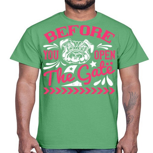Before You Open The Gate Style 17#- dogs- Cotton Tee