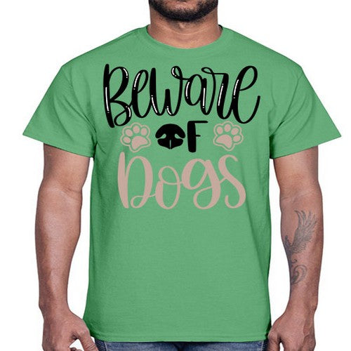 Beware Of Dogs Style 33#- dogs- Cotton Tee