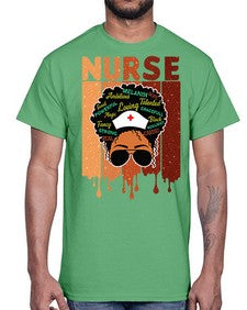 Black Nurse African Melanin Juneteenth 22#- black juneteenth- Cotton Tee