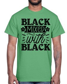Black mixed with black Style 56#- black girls or women- Cotton Tee