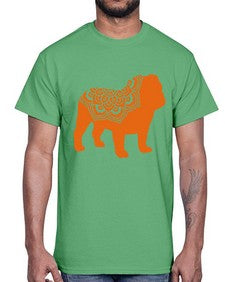 BulldogMandala 281#- mandala- Cotton Tee