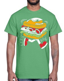 Burger 1#- cartoon food- Cotton Tee