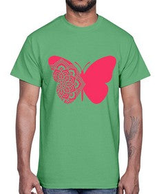 ButterflyMandala 292#- mandala- Cotton Tee