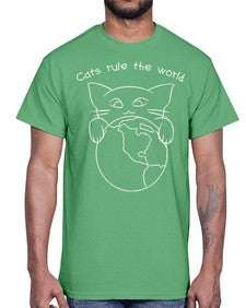 Cats Rule the World- cats- Cotton Tee