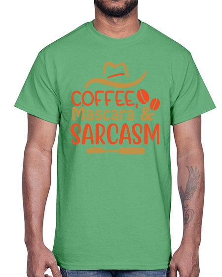 Coffee Mascara Sarcasm 21#-  fashion- Cotton Tee