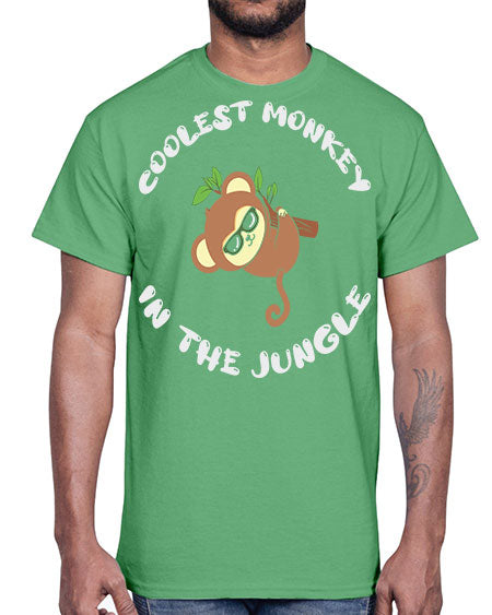 Collest Monkey in the Jungle 3#- monkey- Cotton Tee