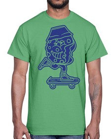 Cookies skating 75#- cartoon food- Cotton Tee
