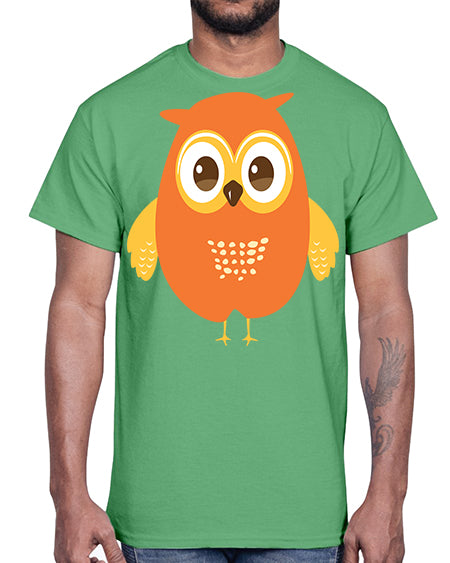 Cute Owl A TurtleRabbit 2#- owl- Cotton Tee