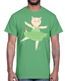 Dancing cat ballerina for ballet ballet 112#- ballet- Cotton Tee