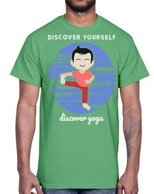 Discover Yourself Discover Yoga 199#- yoga- Cotton Tee