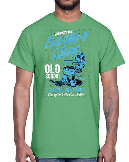 Downtown Barbershop730#- barber- Cotton Tee