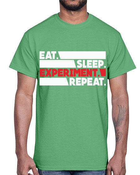 EatSleepExperimentRepeatScientistSkinite Scientist Skinite 274#- general science- Cotton Tee