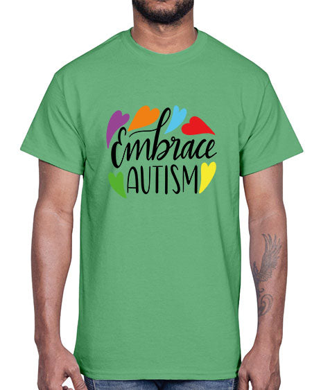 Embrace autism 485#- autism- Cotton Tee