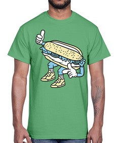 Enjoy bite me 119#- cartoon food- Cotton Tee