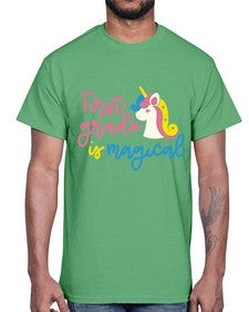 First Grade Is Magical 143#- first grade- Cotton Tee