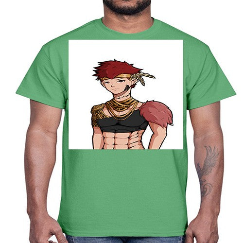 Forest tribal boy 67#- anime- Cotton Tee