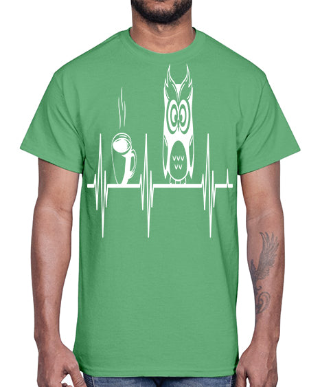 Funny Coffee Lover Night Owl A TurtleRabbit 5#- owl- Cotton Tee