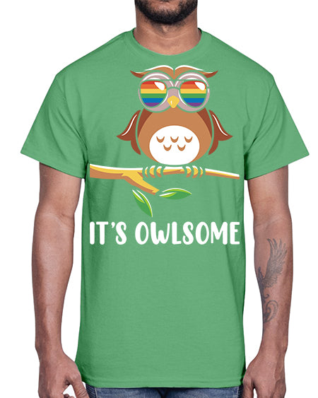 Funny Owl Gift Im Owlsome A TurtleRabbit 7#- owl- Cotton Tee