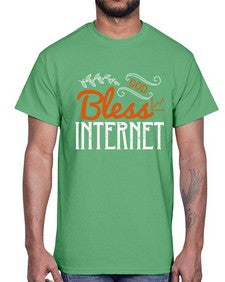 God bless internet 77#- internet- Cotton Tee