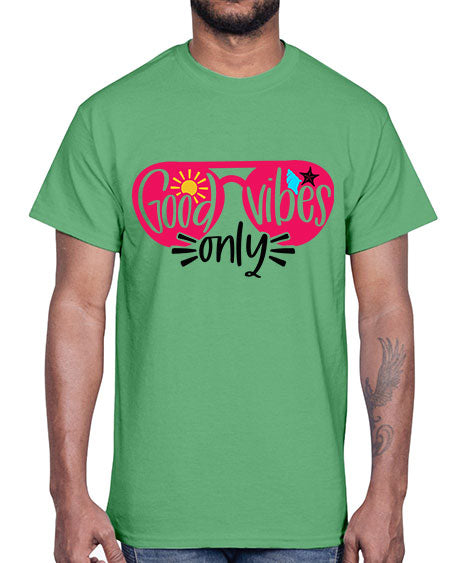 Good Vibes Only Style 42#- summer- Cotton Tee