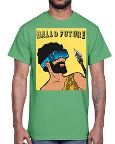 Hallo Future 497#- art pop art- Cotton Tee