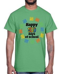 Happy one hundred Days of School 245#- one hundred days- Cotton Tee