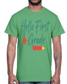 Hello First Grade 277#- first grade- Cotton Tee