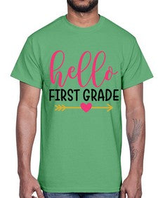 Hello First Grade 282#- first grade- Cotton Tee