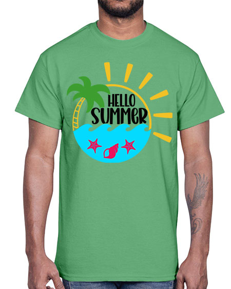 Hello Summer Style 40#- summer- Cotton Tee