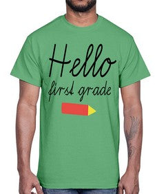 Hello first grade 274#- first grade- Cotton Tee