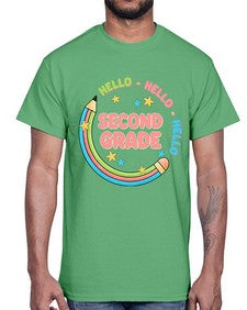 Hello second Grade Pencil 328#- second grade- Cotton Tee