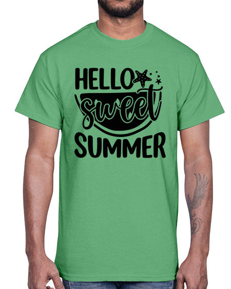 Hello sweet summer 01#- summer- Cotton Tee
