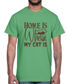 Home Is Where My Cat Is Style 14#- cats- Cotton Tee