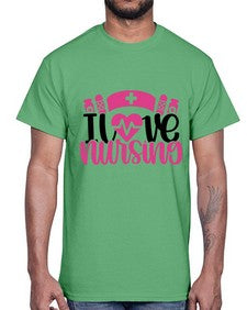 I Love Nursing Style Style 897#- nurse- Cotton Tee