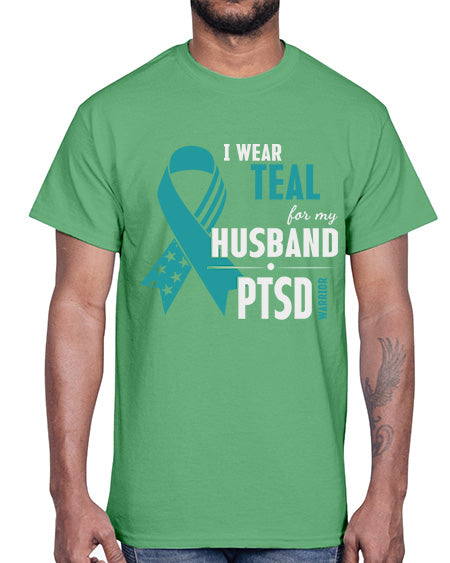 I Wear Teal For My 18#- PTSD- Cotton Tee