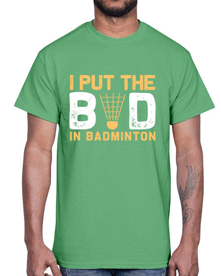 I put the 1097#- badminton- Cotton Tee