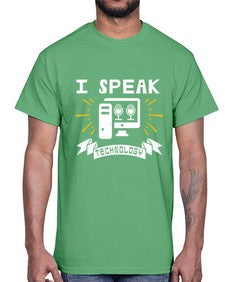 I speak technology 37#- computer- Cotton Tee