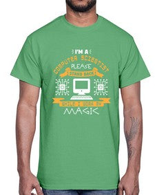 Im a computer scientist please stand back 34#- computer- Cotton Tee