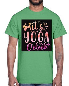 It s yoga O clock  345#- yoga- Cotton Tee