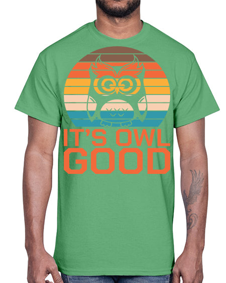 Its Owl Good Retro Owl A TurtleRabbit 10#- owl- Cotton Tee