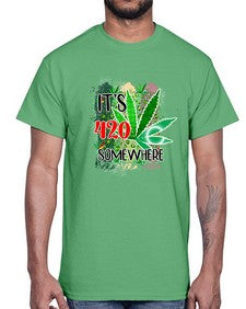 Its Somewhere 670#- marijuana- Cotton Tee