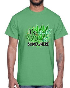 Its Somewhere 672#- marijuana- Cotton Tee