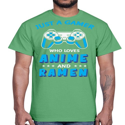 Just A Gamer Who Loves Anime and Ramen 262#- anime- Cotton Tee