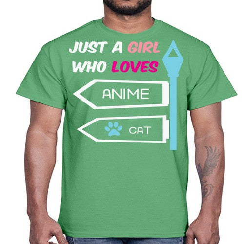 Just A Girl Who Loves Anime 264#- anime- Cotton Tee