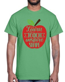Learn Teach Inspire Shape Style 1044#- teacher- Cotton Tee