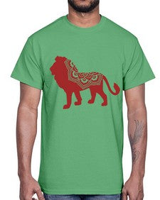 LionMandala 734#- mandala- Cotton Tee