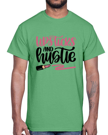 Lipstick And Hustie Style 58#-makeup Cotton Tee
